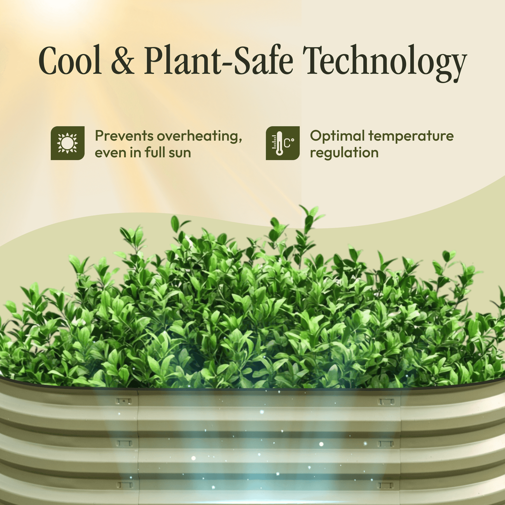 17-inch tall Gro-Rite 12-in-1 metal raised garden bed kit with no tools needed, featuring durable, modular garden bed components.