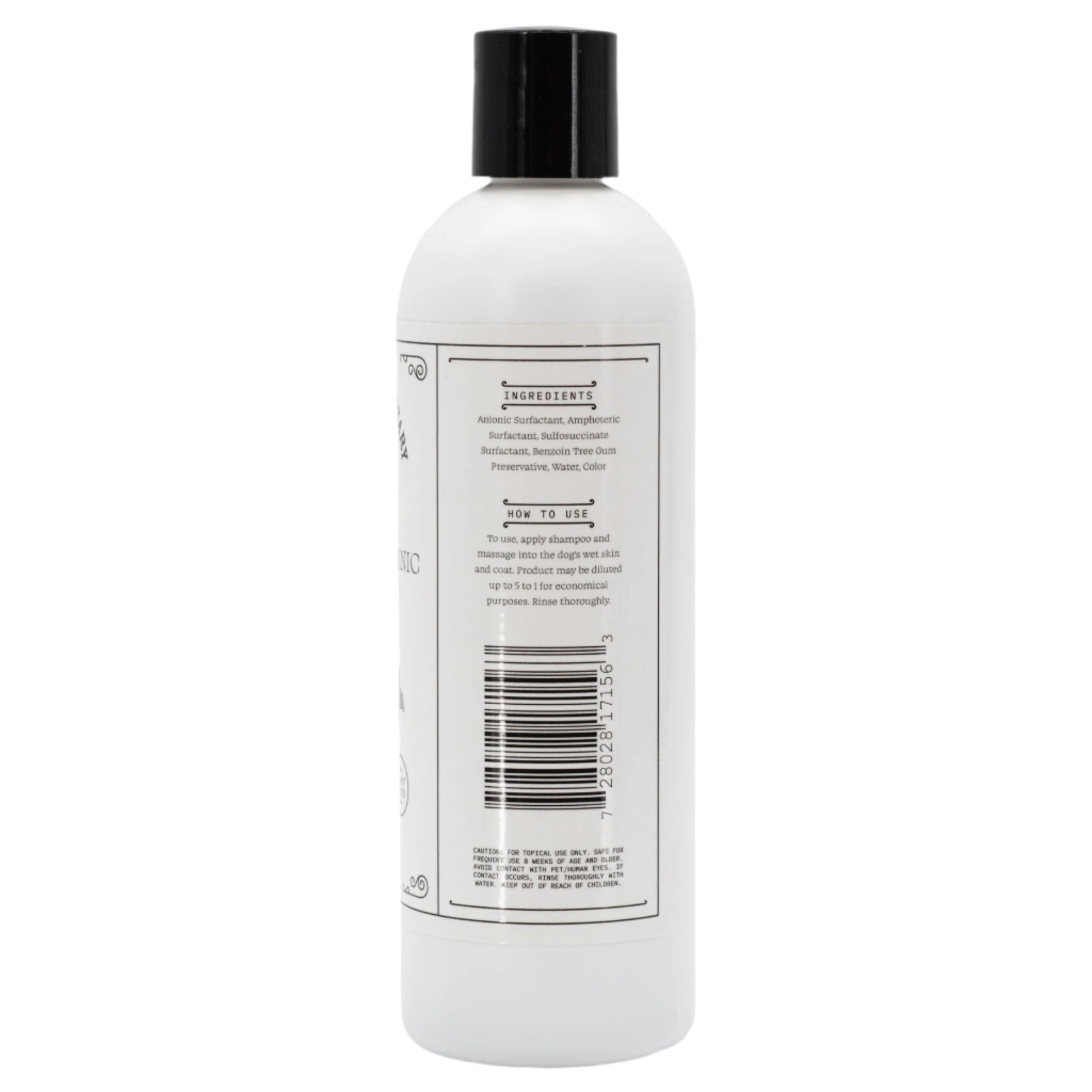 Unscented hypoallergenic dog shampoo in 16 oz bottle, designed for pets with gentle, soothing formula by The Hound Apothecary.