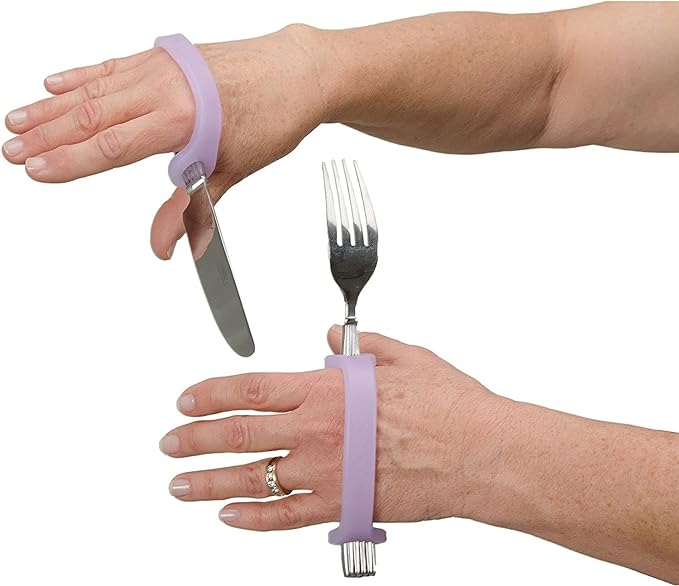 EaZyHold elderly female daily living aid 3-pack with easy grip handles for added support and independence.