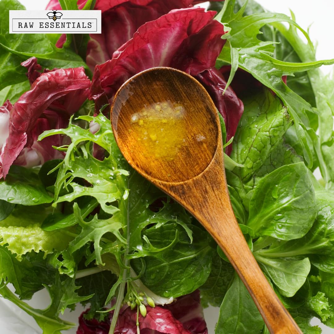 Raw Essentials apple cider vinegar powder in a clear 8-ounce jar, with a slightly tangy and sweet appearance, ideal for salads and dressings.