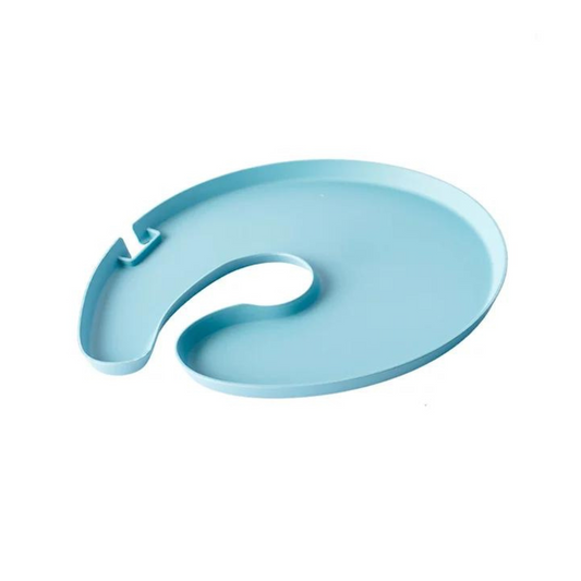 Knork Eco Party appetizer plate in white, single serving, made from eco-friendly materials, showcasing a sleek, modern design.