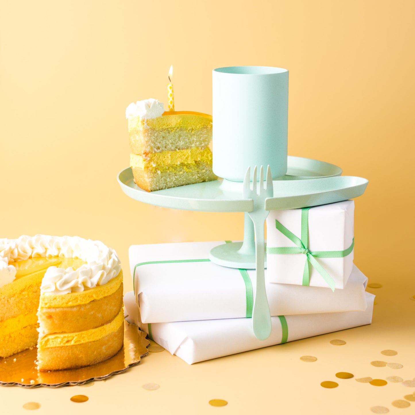 Knork Eco Party Pack 5-piece set with eco-friendly utensils and tableware for outdoor and eco-conscious celebrations.