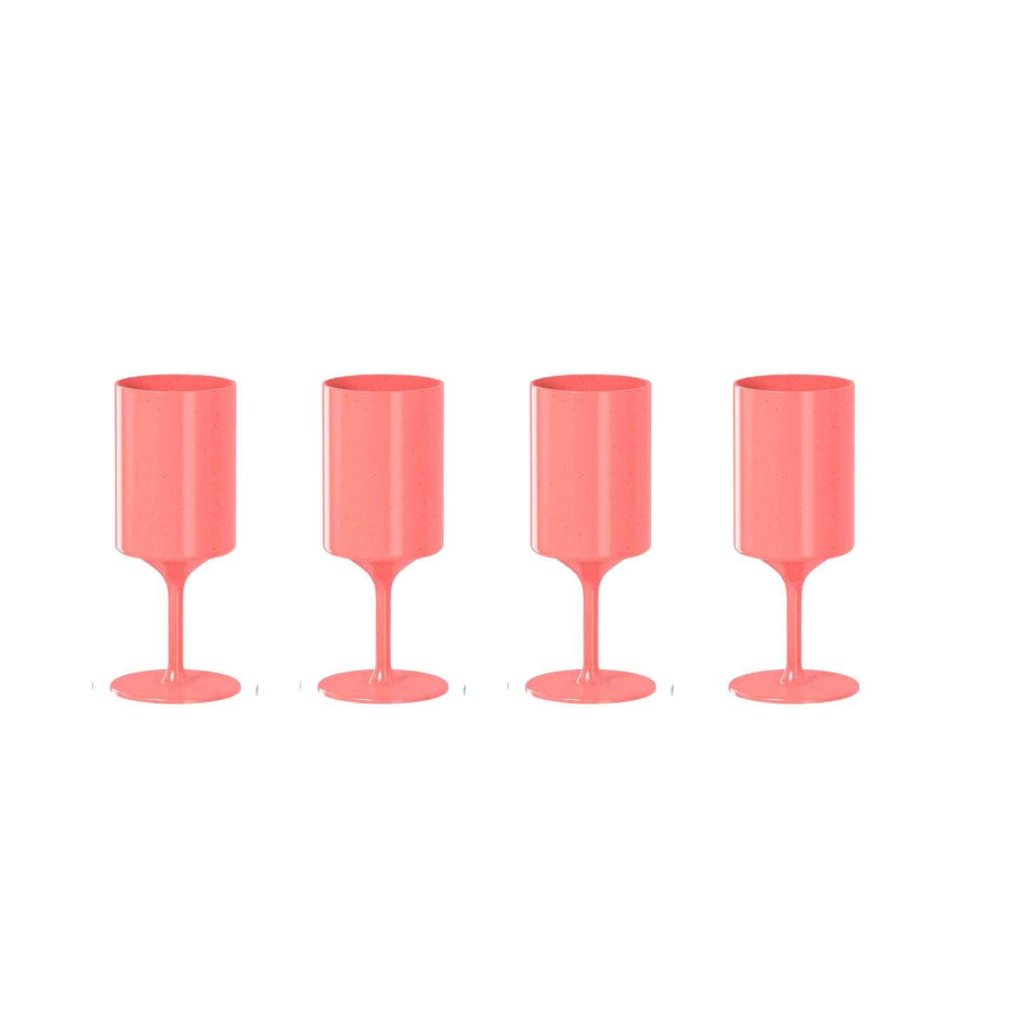 Knork Eco Party Cup 4-piece outdoor wine glasses set, clear reusable plastic outdoor wine glass for parties and outdoor events