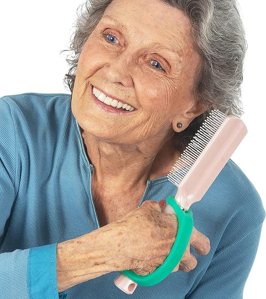 EaZyHold elderly female daily living aid 3-pack, easy-to-use support tools for seniors with comfortable grips