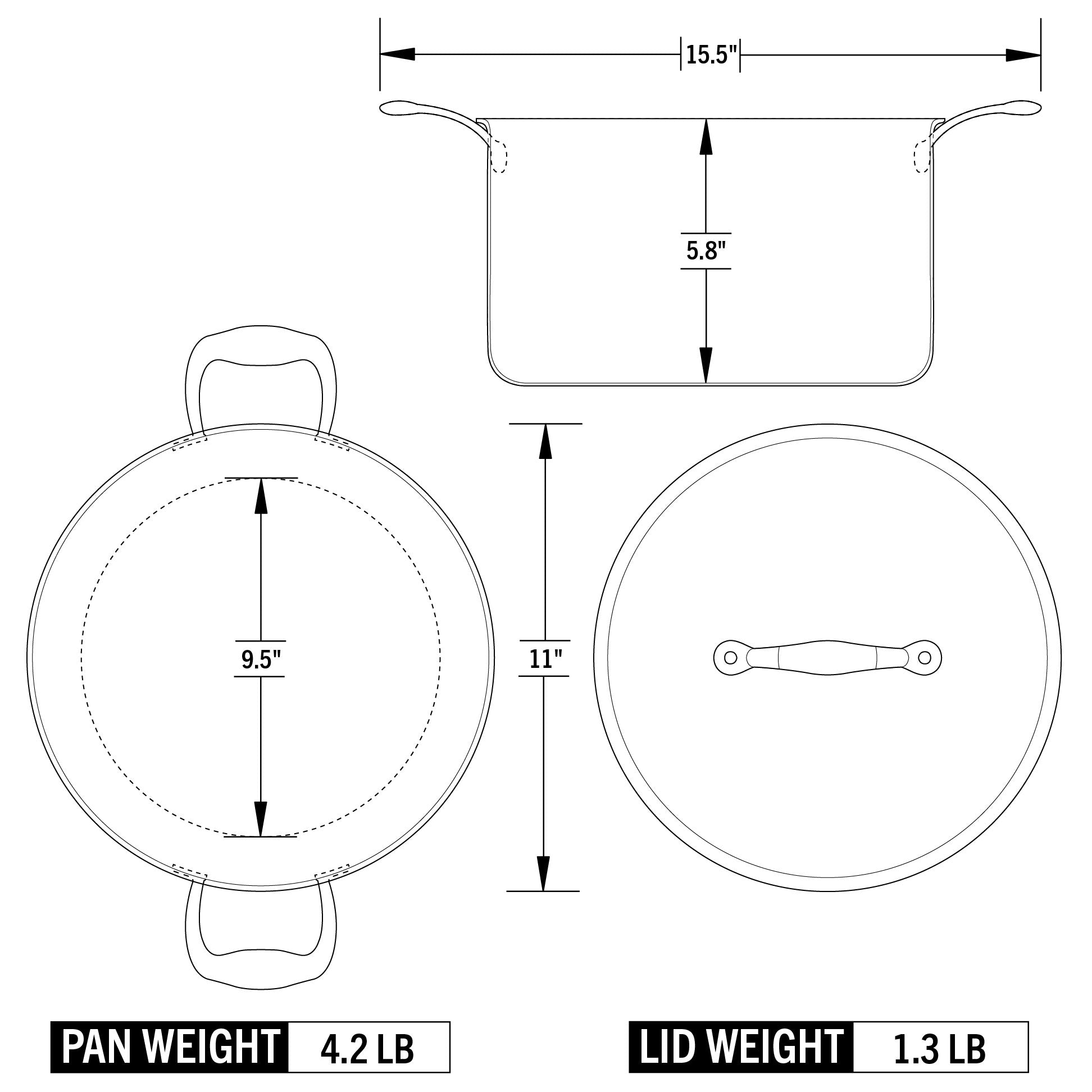 Heritage Steel 8-quart stock pot with lid for cookware, stainless steel construction, suitable for soups and stews.