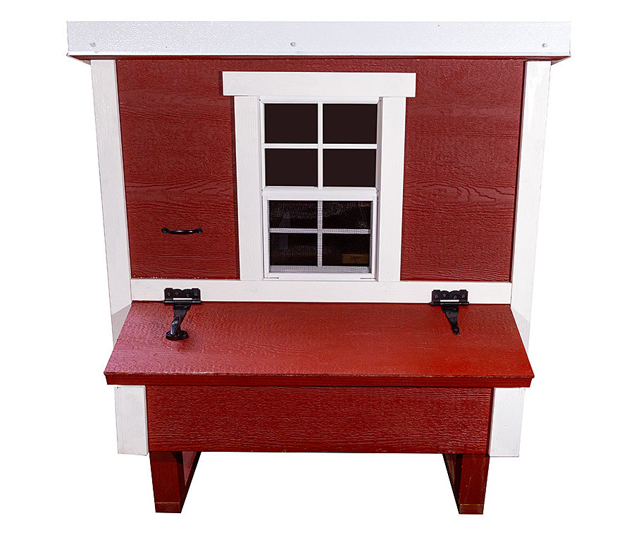 OverEZ Medium Chicken Coop designed for up to 10 chickens, featuring a sturdy wooden structure with a spacious outdoor run.