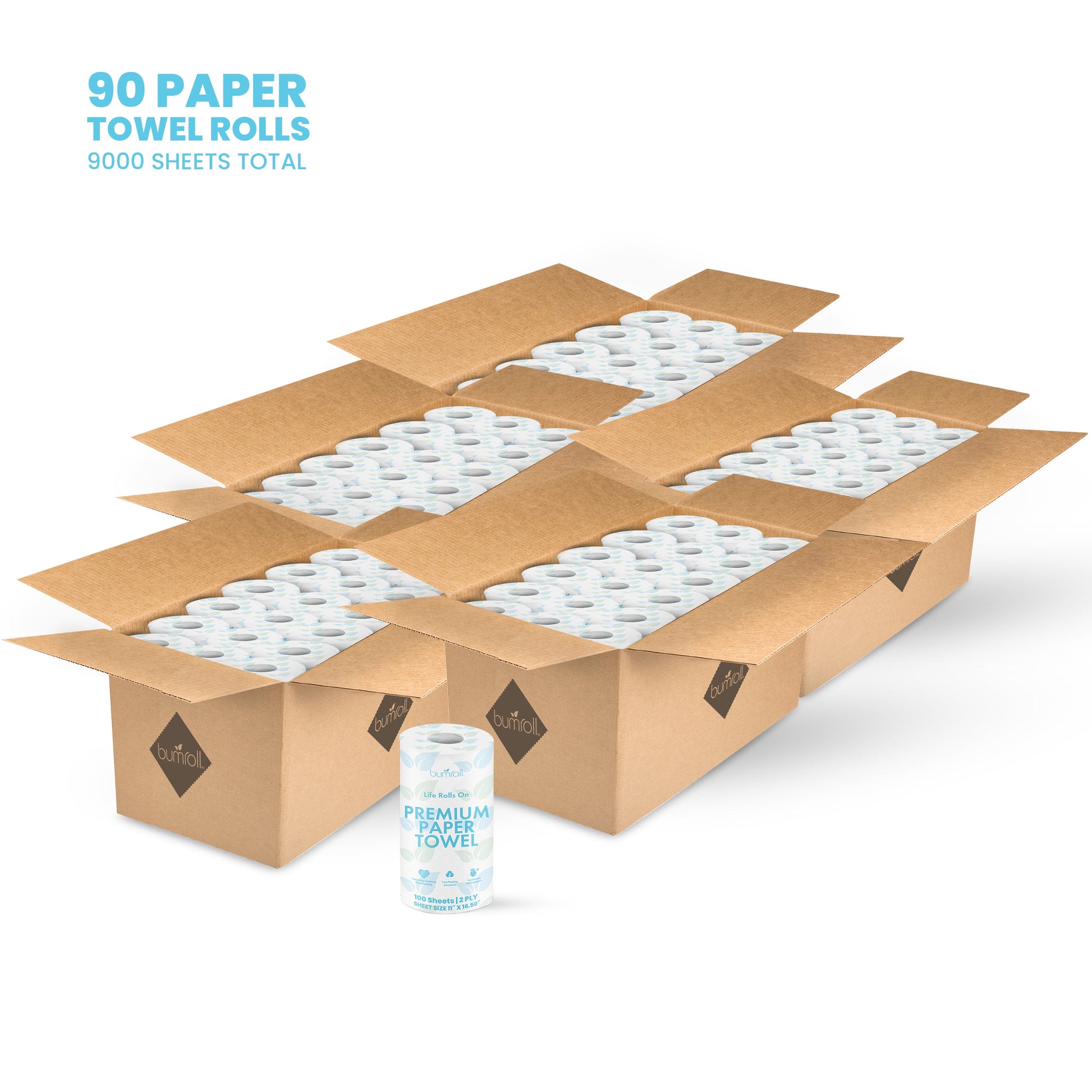 Join Bumroll bamboo toilet paper and paper towels bundle, eco-friendly, made in the USA, with trees planted in the United States.