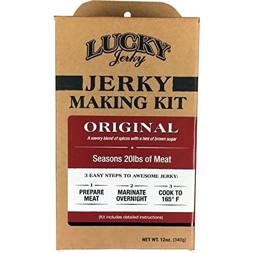 Nebraska Star Beef jerky making kit with 12 oz of quality beef, ideal for homemade beef jerky at home.