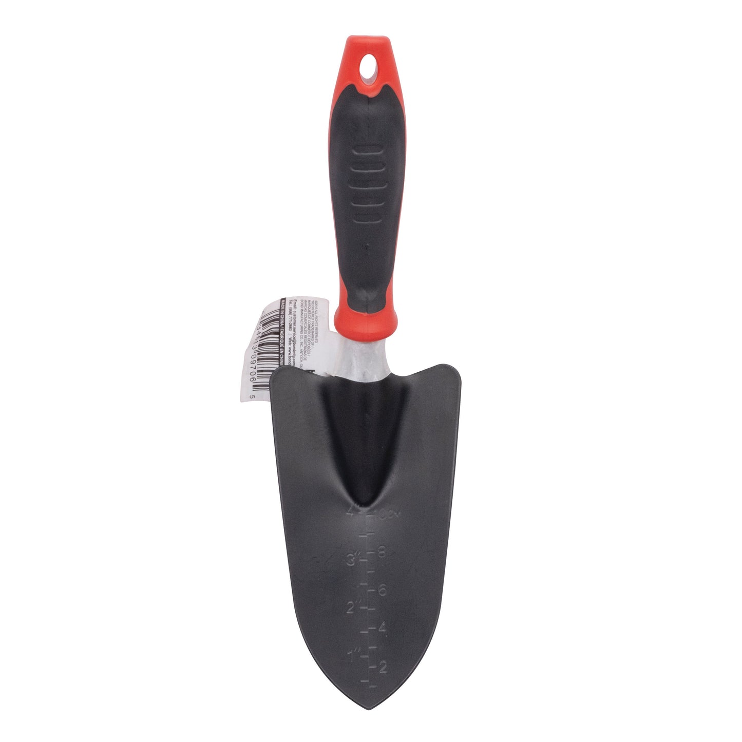 Orbit Irrigation Easy Grip Trowel for gardening, featuring ergonomic handle and stainless steel blade for planting and soil work.