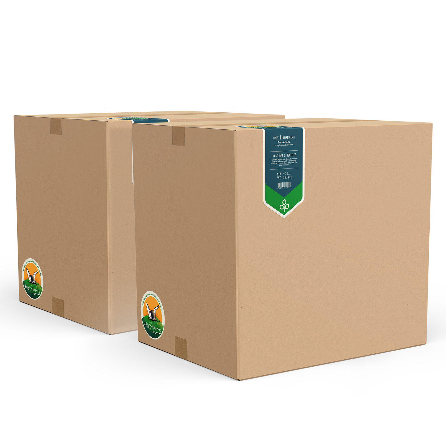 Fresh Rabbit Hole Hay Ultra Premium Alfalfa Hay in a bale, showcasing green, leafy alfalfa suitable for small animals.