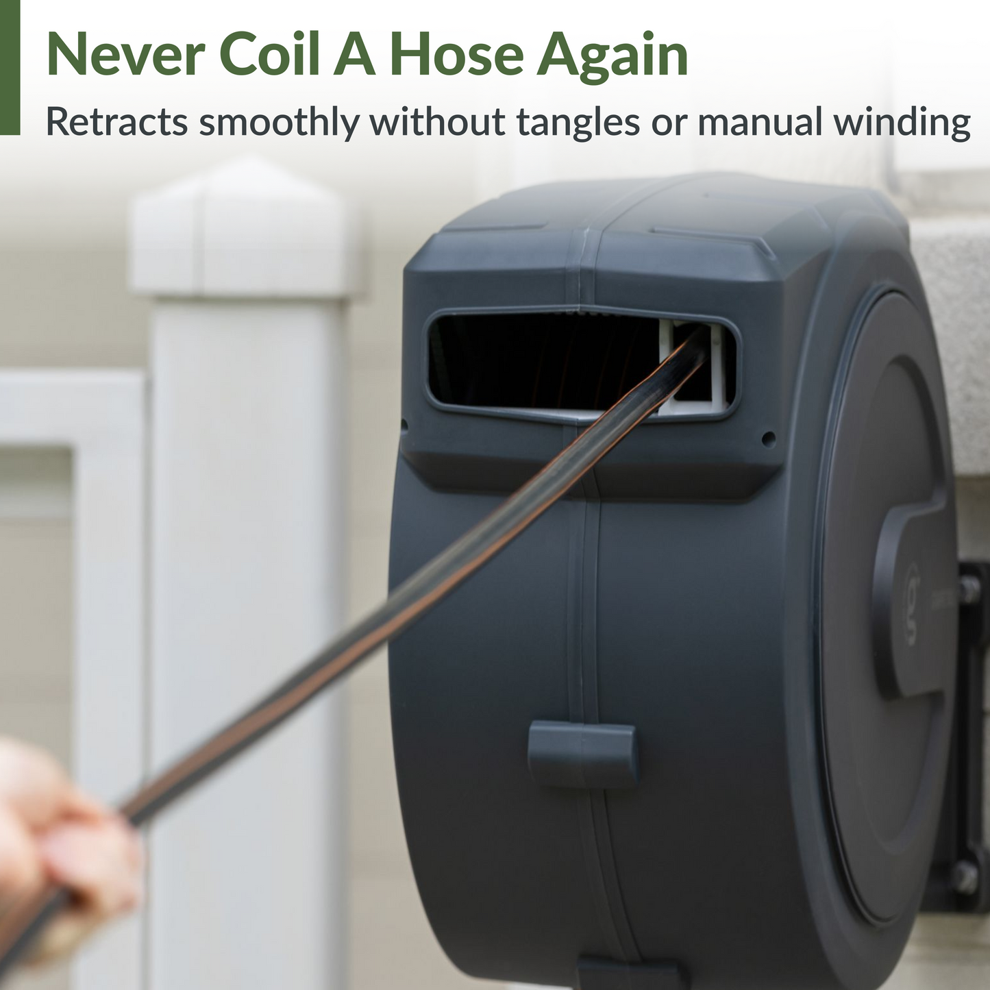 Retractable Garden Hose Reel 62ft-155ft
