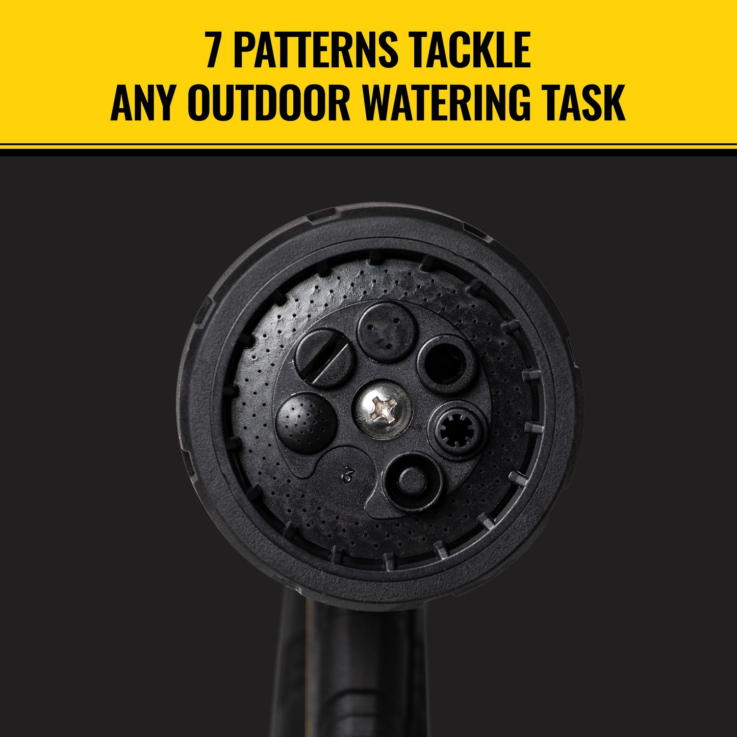 Orbit Irrigation FATMAX 7-Pattern Front Trigger Spray Nozzle for versatile watering, featuring adjustable spray patterns.