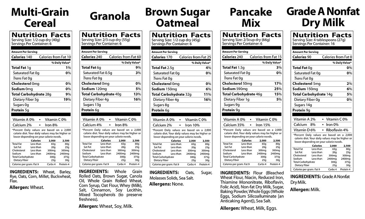 Heaven's Harvest breakfast bucket with 12 emergency survival food pouches, including granola, instant oats, and breakfast essentials.