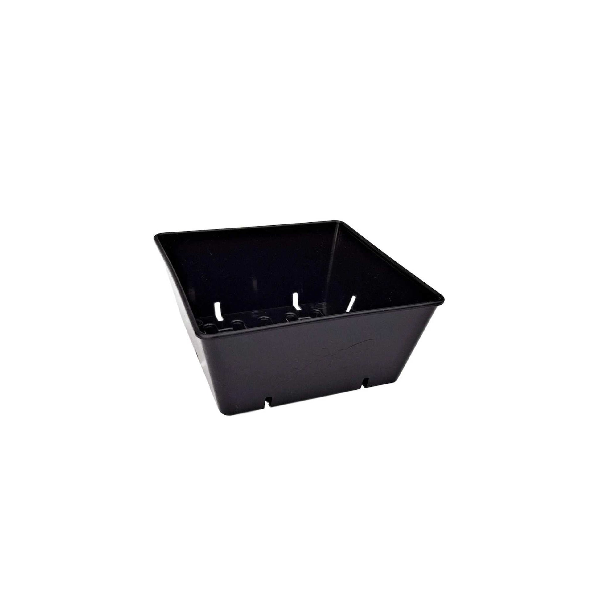 Black 5x5 Grow Trays with extra strength inserts from Bootstrap Farmer, sturdy plastic trays for seed starting and plant propagation.