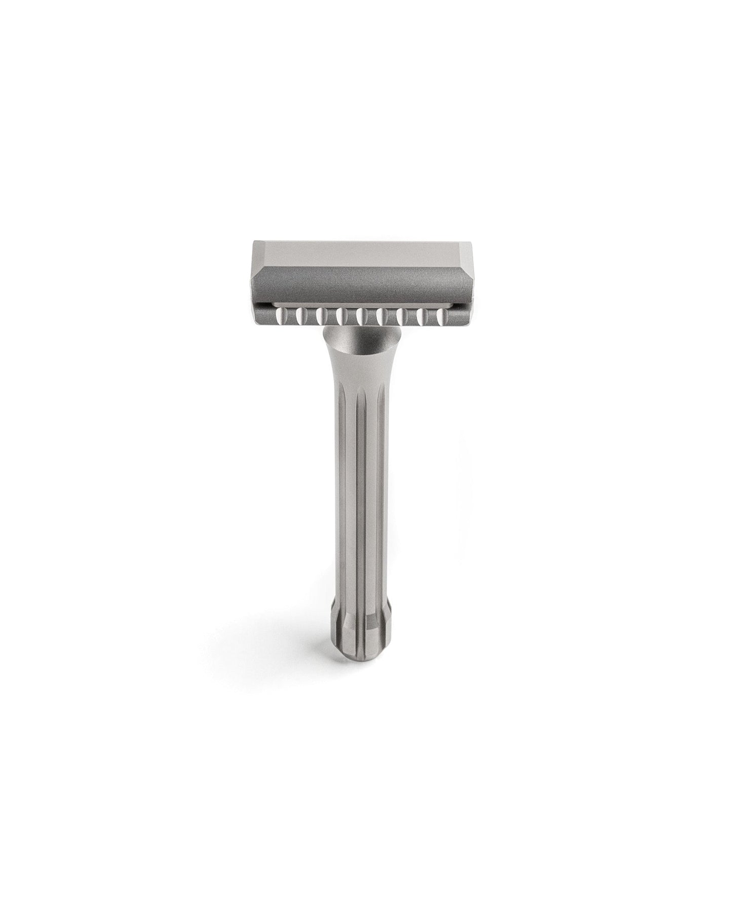Blackbird Titanium razor from Blackland Razors, featuring a sleek, black handle with a polished titanium blade head.