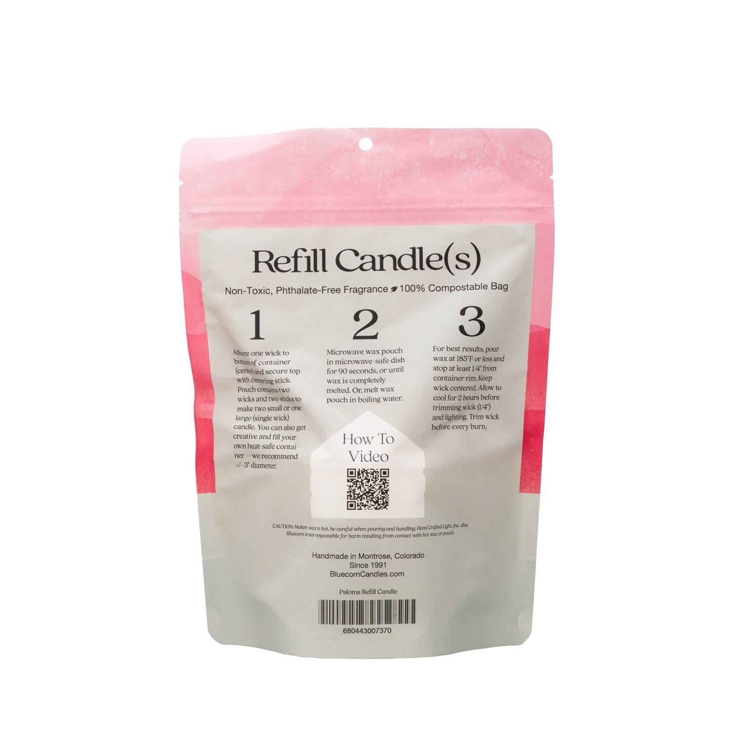 Bluecorn Candles Aromática scented candle refill kit with grapefruit and paloma scent, featuring a refill container and natural design.