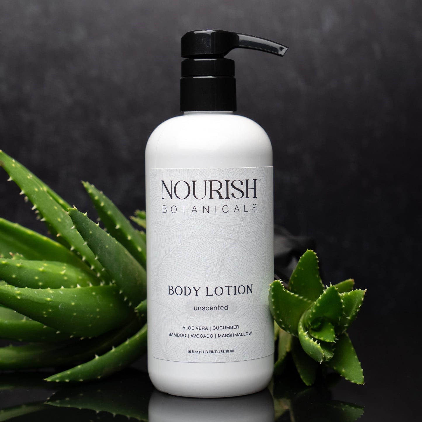 Rustic Strength Aloe Vera Body Lotion in 16 oz unscented bottle, smooth and hydrating lotion for skin nourishment