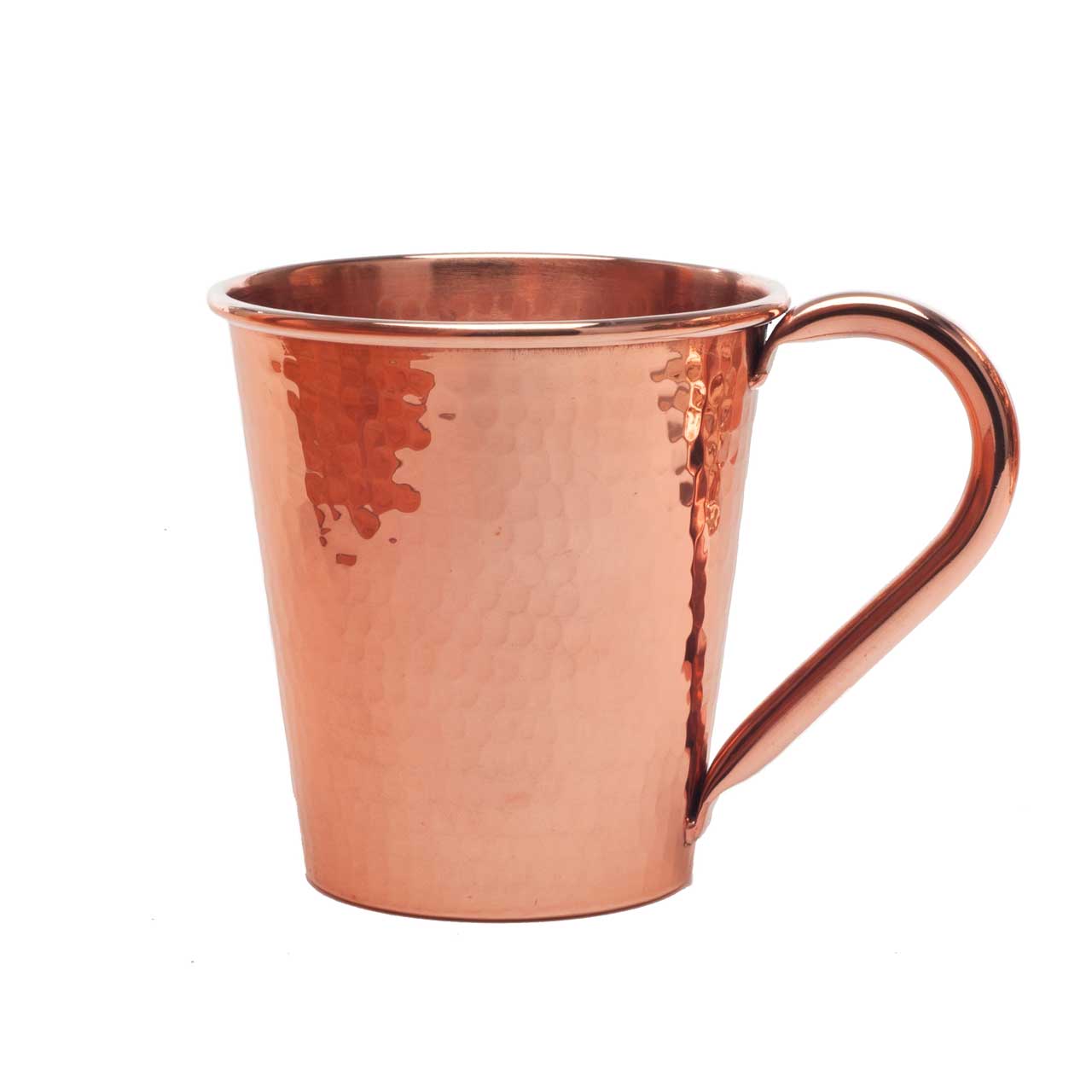 Solid copper Moscow mule mug with a copper handle, 18 oz capacity, by Sertodo.
