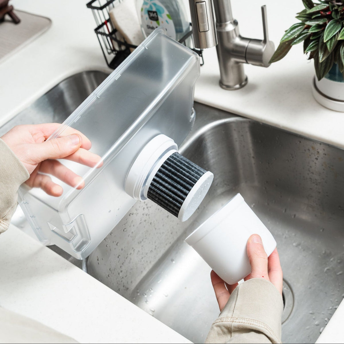Epic Water Filters Pure XP Dispenser in red, designed to reduce fluoride and PFAS from drinking water.