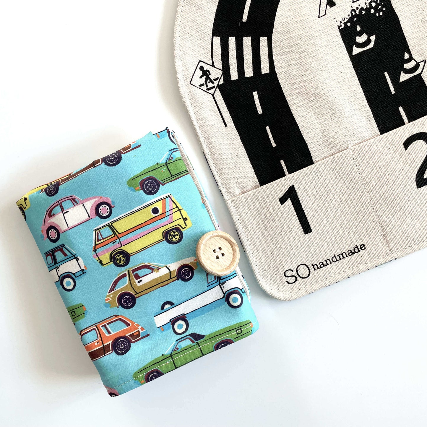 Colorful car playmat from So Handmade Shop featuring playful designs, perfect for travel and keeping kids entertained in the car.