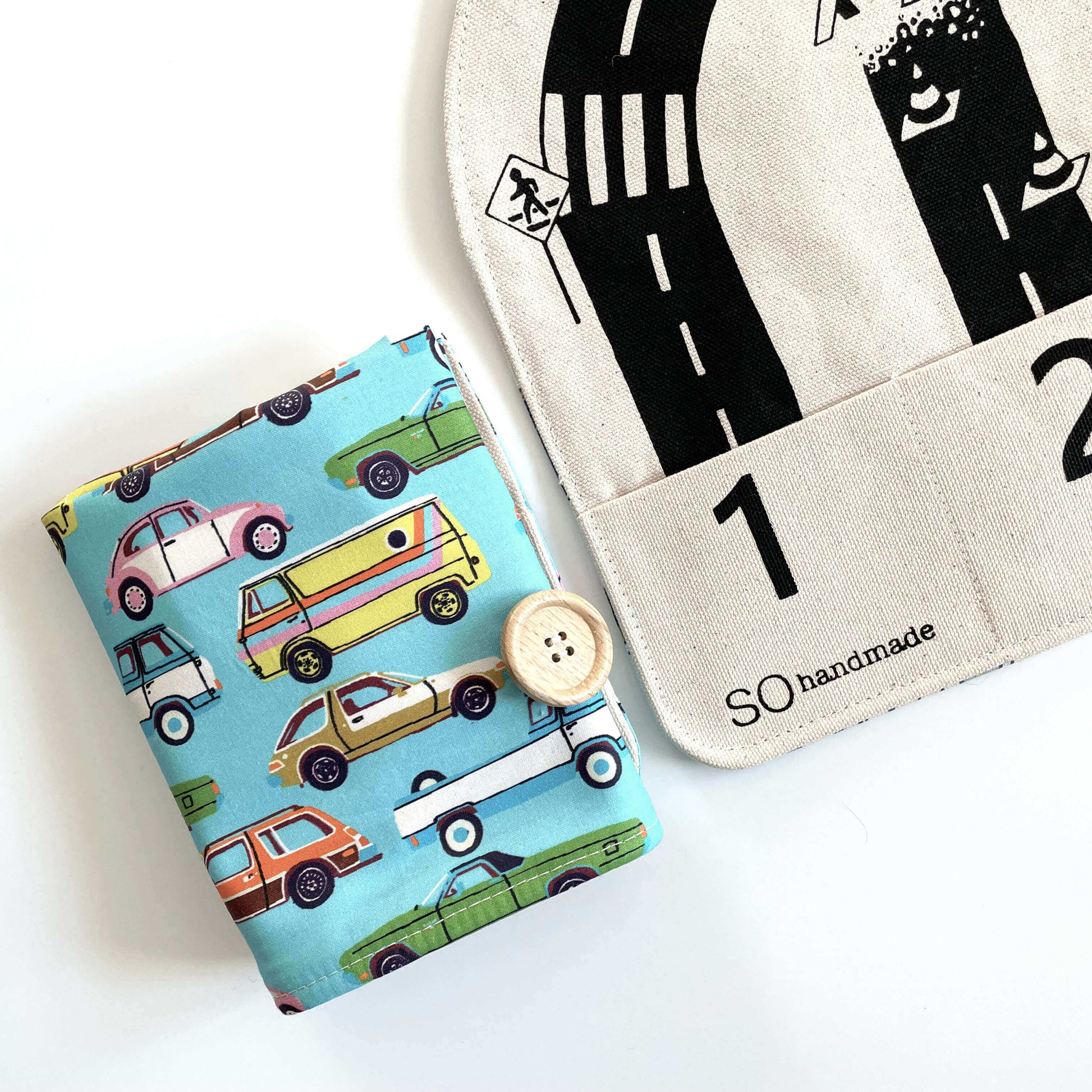 Colorful car playmat from So Handmade Shop featuring playful designs, perfect for travel and keeping kids entertained in the car.
