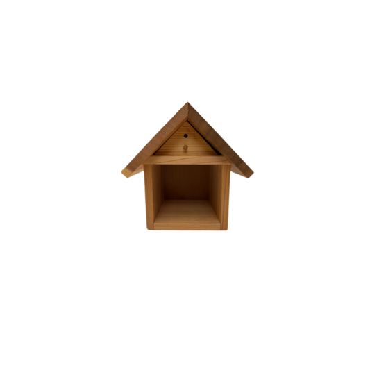 Cedar bee house chalet with hatchery included, designed for solitary bees, by CrownBees.