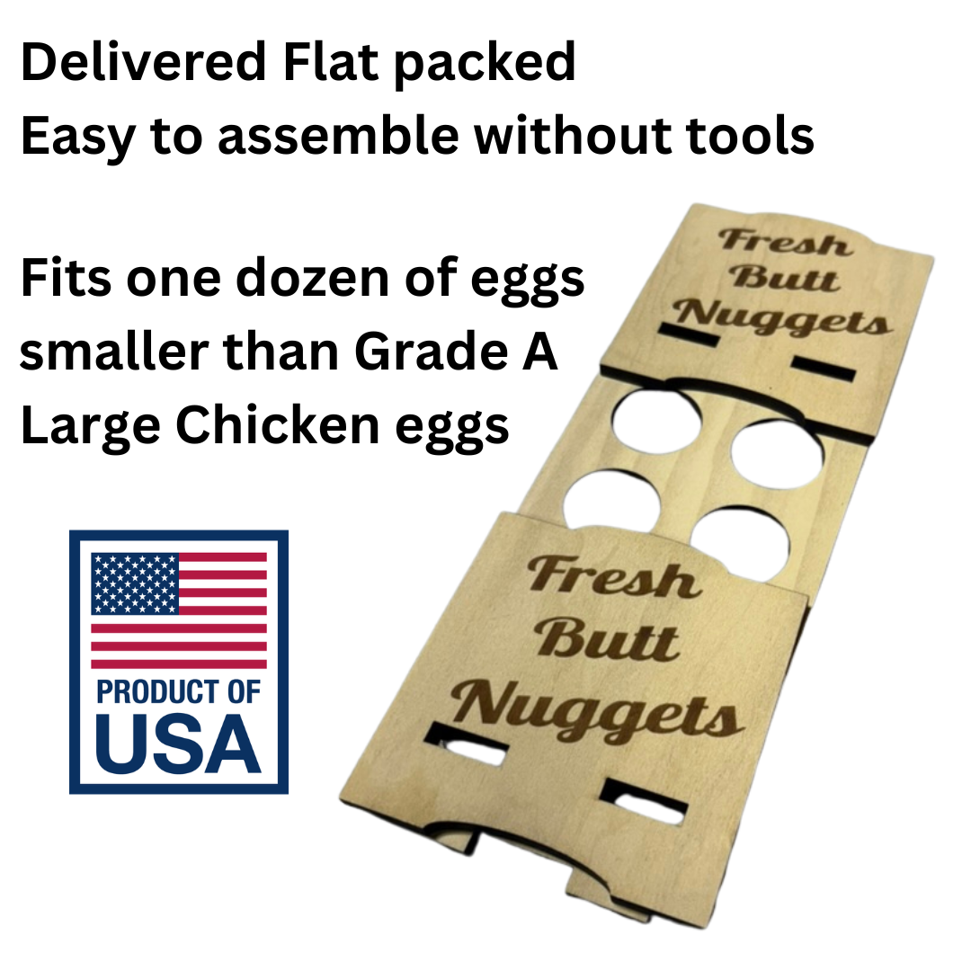 Empty counter top chicken egg holder from Quailz.com, designed for organizing and storing fresh chicken eggs.