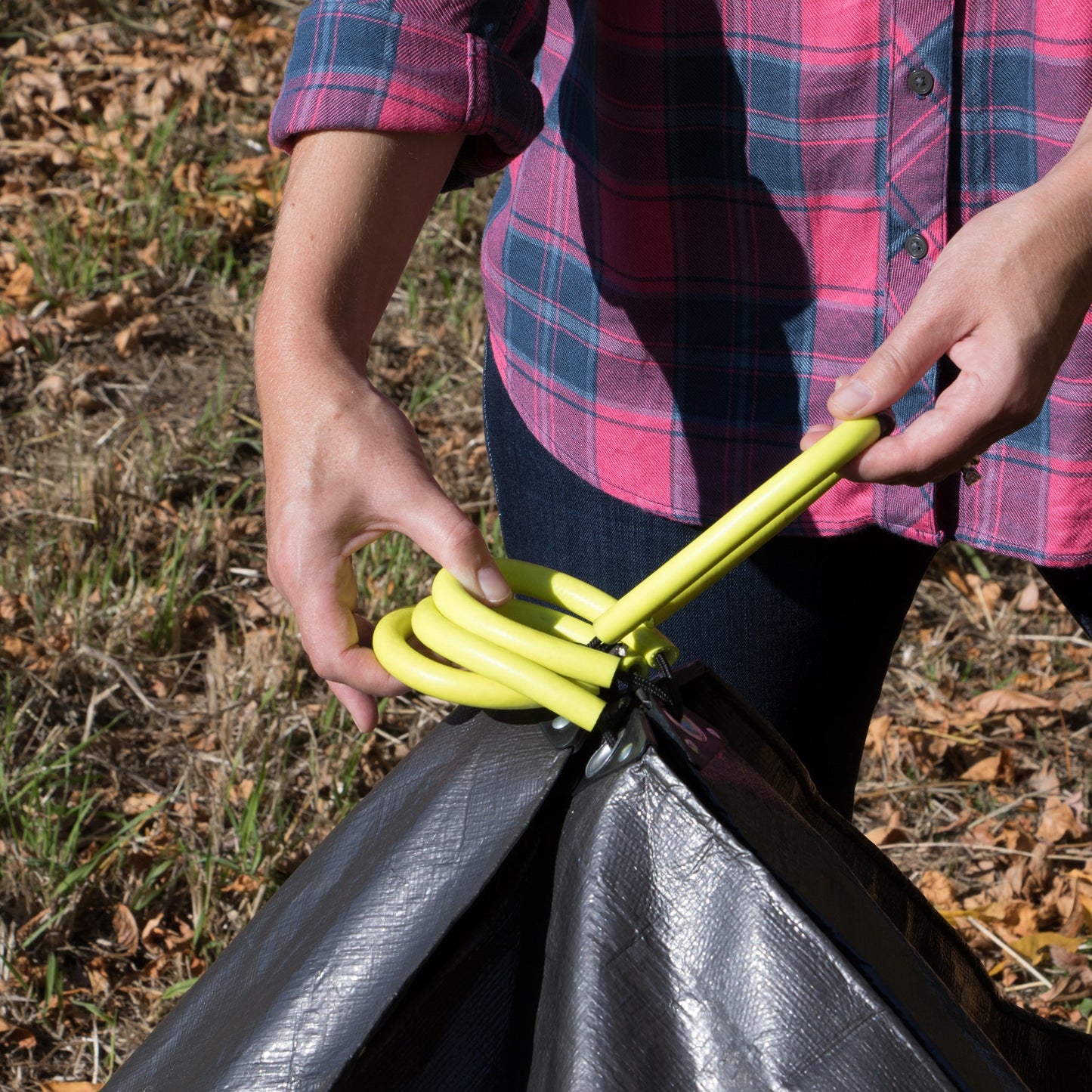 Allsop Home & Garden Clean-Up Canvas with durable fabric and reinforced handles for versatile cleaning and storage tasks.