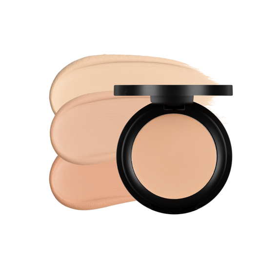 Swatch of Taylor Made Organics cream concealer in a compact, showcasing its versatile, lightweight organic formula.