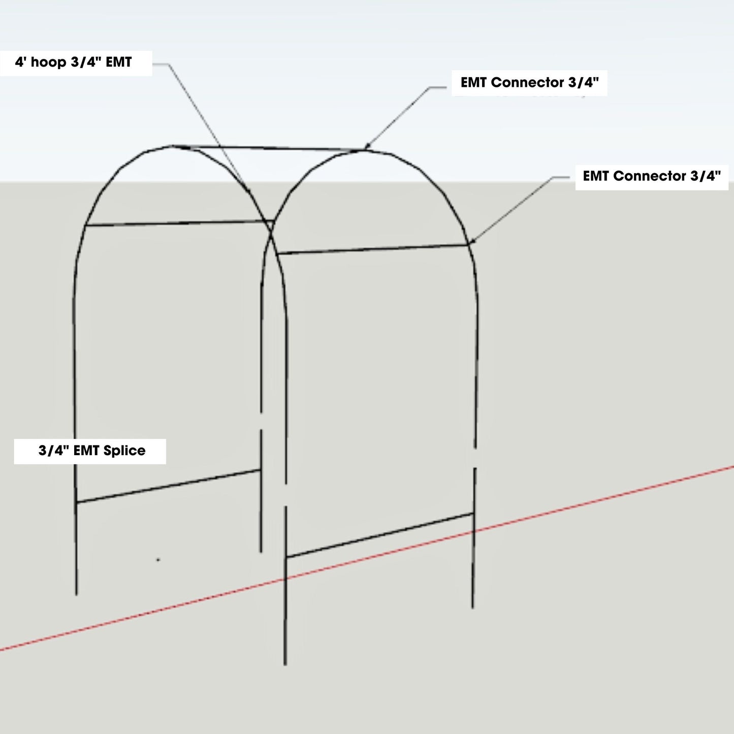 DIY garden arch from Bootstrap Farmer featuring a metal frame and climbing plant supports for outdoor garden decoration.