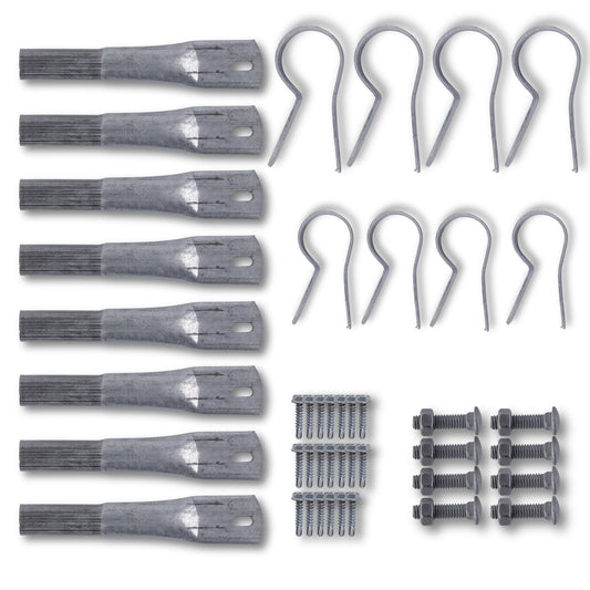 Bootstrap Farmer DIY greenhouse corner brace kit with metal brackets and screws for sturdy greenhouse frame assembly.