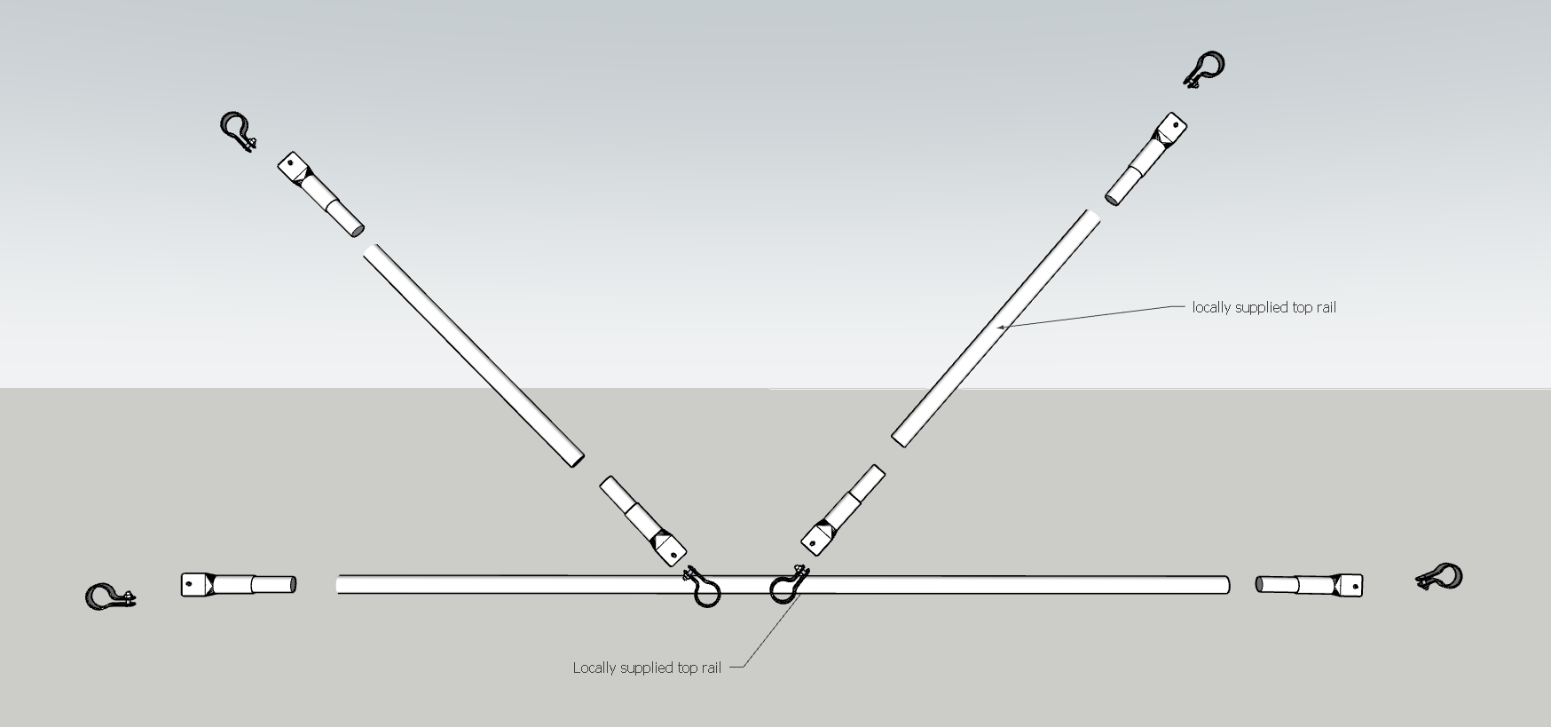 Bootstrap Farmer DIY greenhouse truss kit with wooden components and hardware for supporting plant growth and greenhouse structure.
