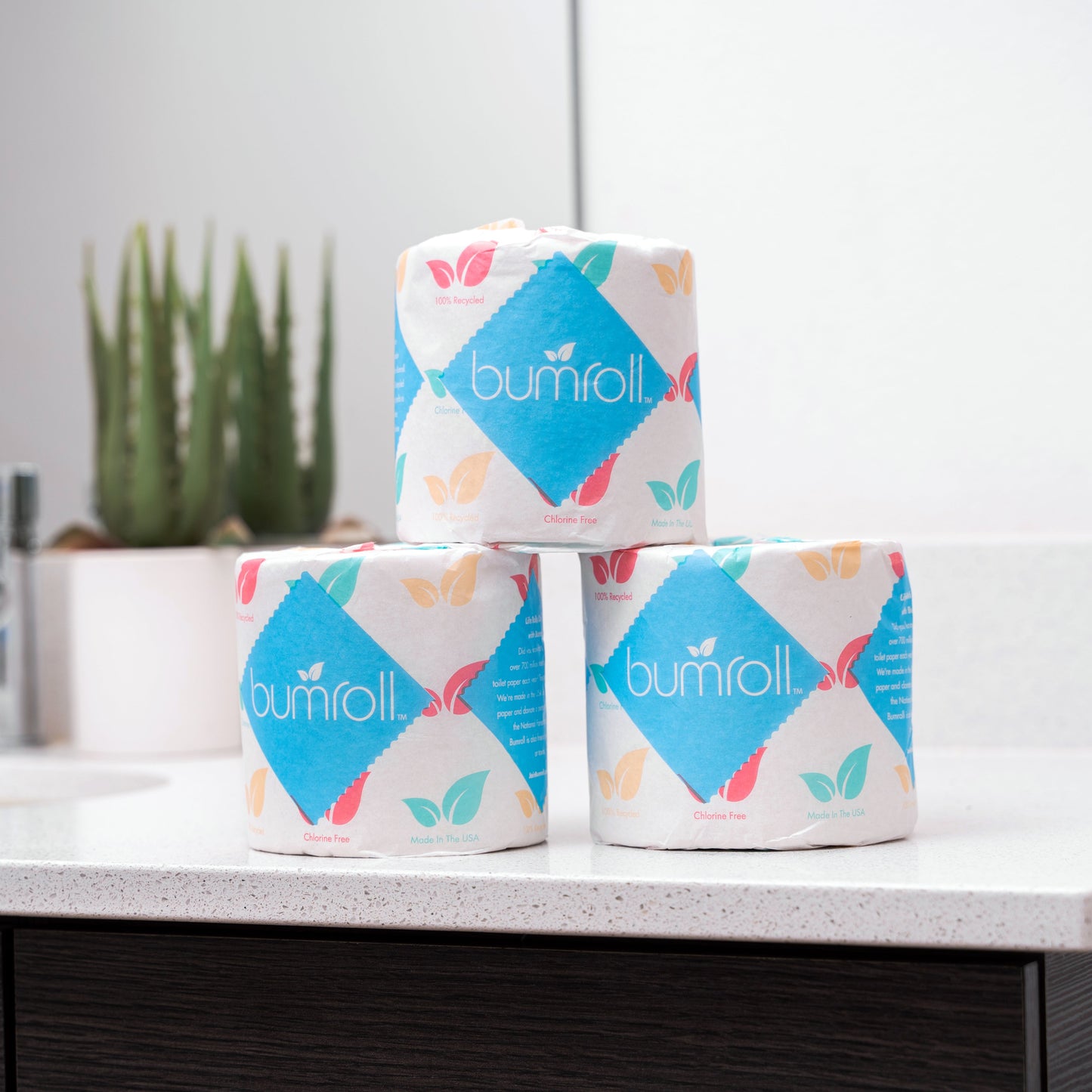 Join Bumroll bamboo toilet paper and paper towels made in the USA, showcasing soft, eco-friendly bathroom essentials.