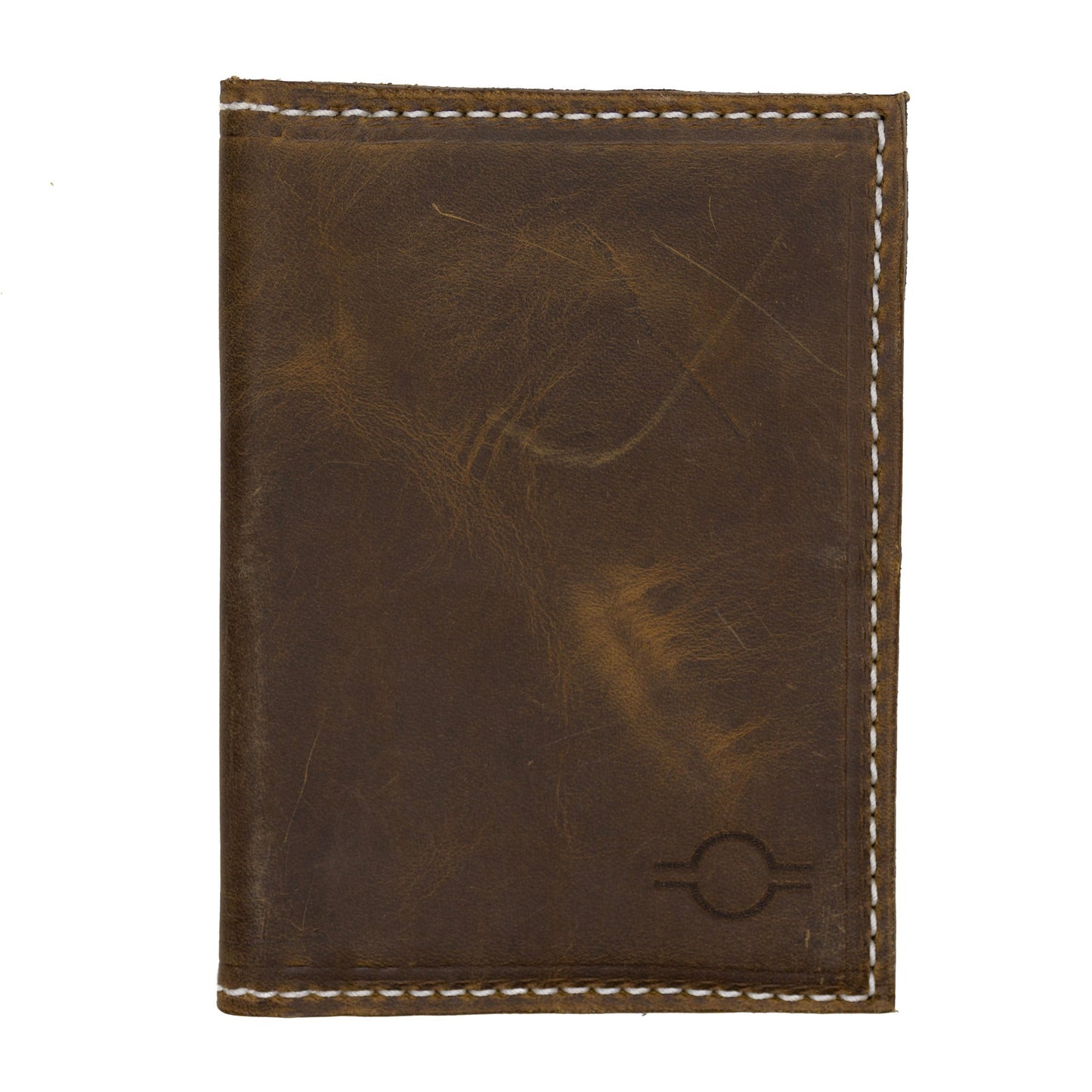 Custom passport wallet by Rebekah Scott Designs featuring a unique design, shown with its sleek, compact exterior and personalized details.