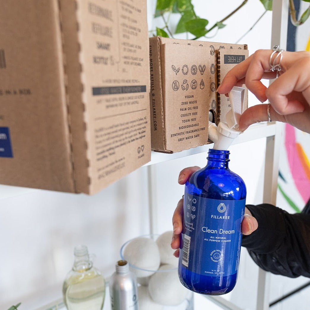 Fillaree Clean Dream Spray all-purpose cleaner refill bottle, eco-friendly home cleaning product with natural ingredients.