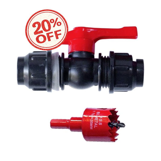 RentACoop Shut-Off Valve Kit Compatible with S.N.A.P PVC Watering System for Chickens, Poultry, and Other Animals
