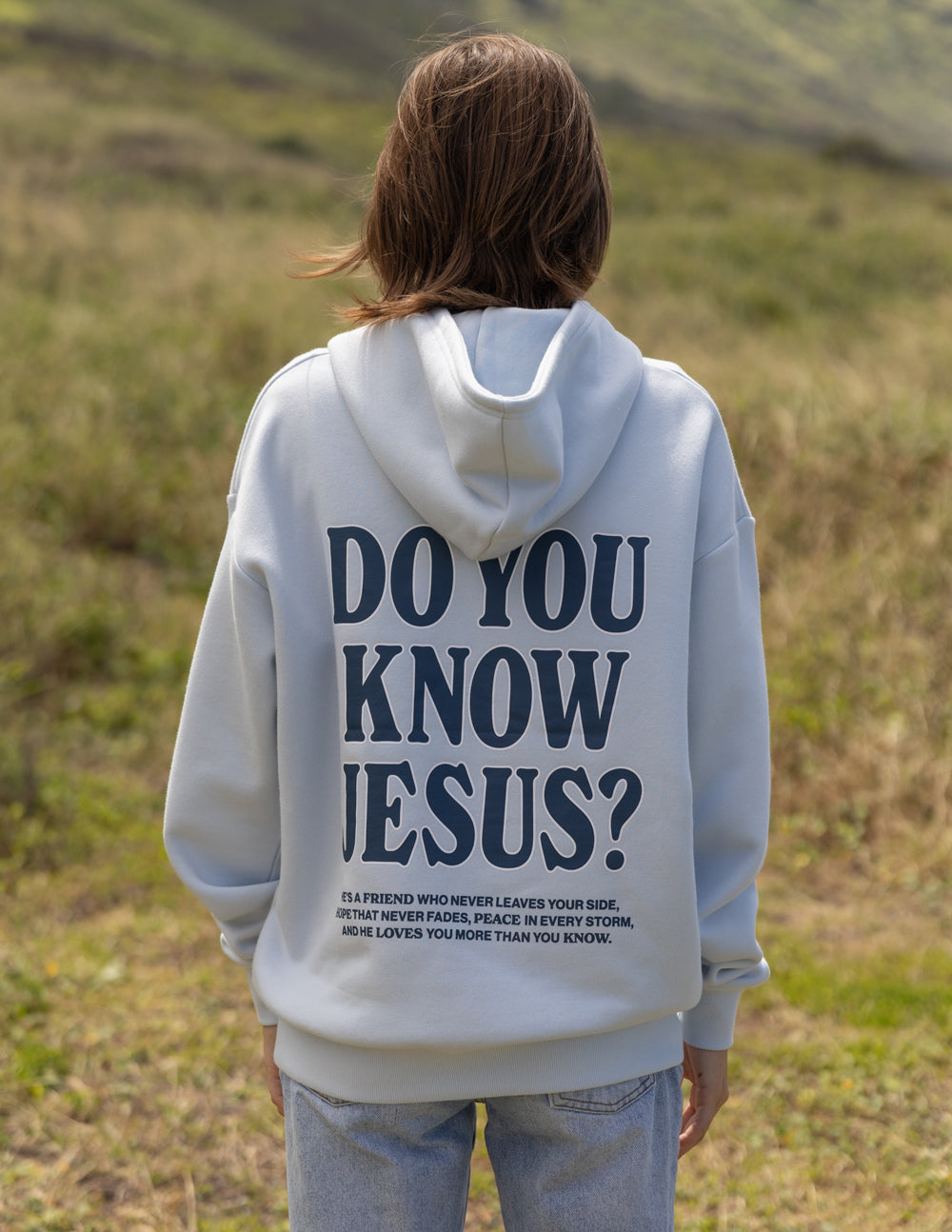 Unisex hoodie by Elevated Faith with "Do You Know Jesus" printed design, soft fabric and comfortable fit.