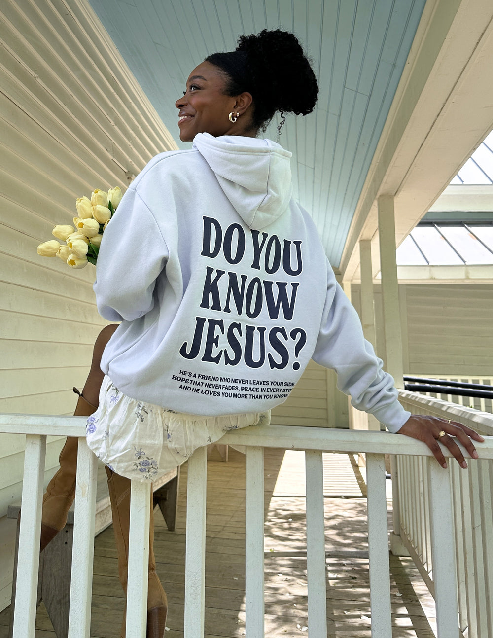 Unisex hoodie with "Do You Know Jesus" design by Elevated Faith, featuring a comfortable fit and casual style.