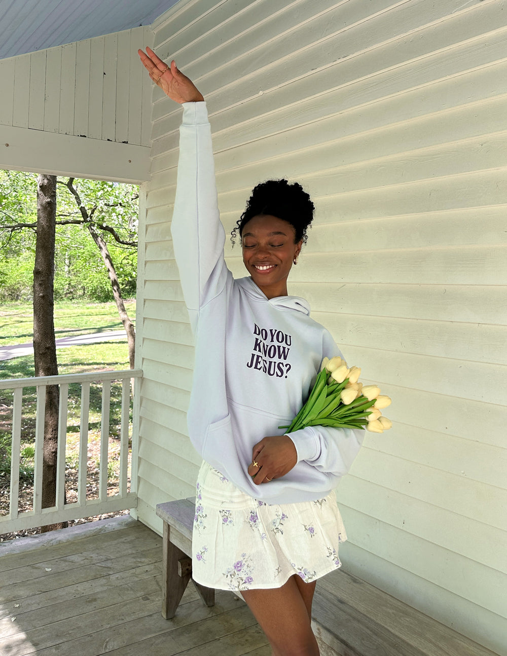 Unisex hoodie with "Do You Know Jesus" print by Elevated Faith, featuring a comfortable fit and casual style.