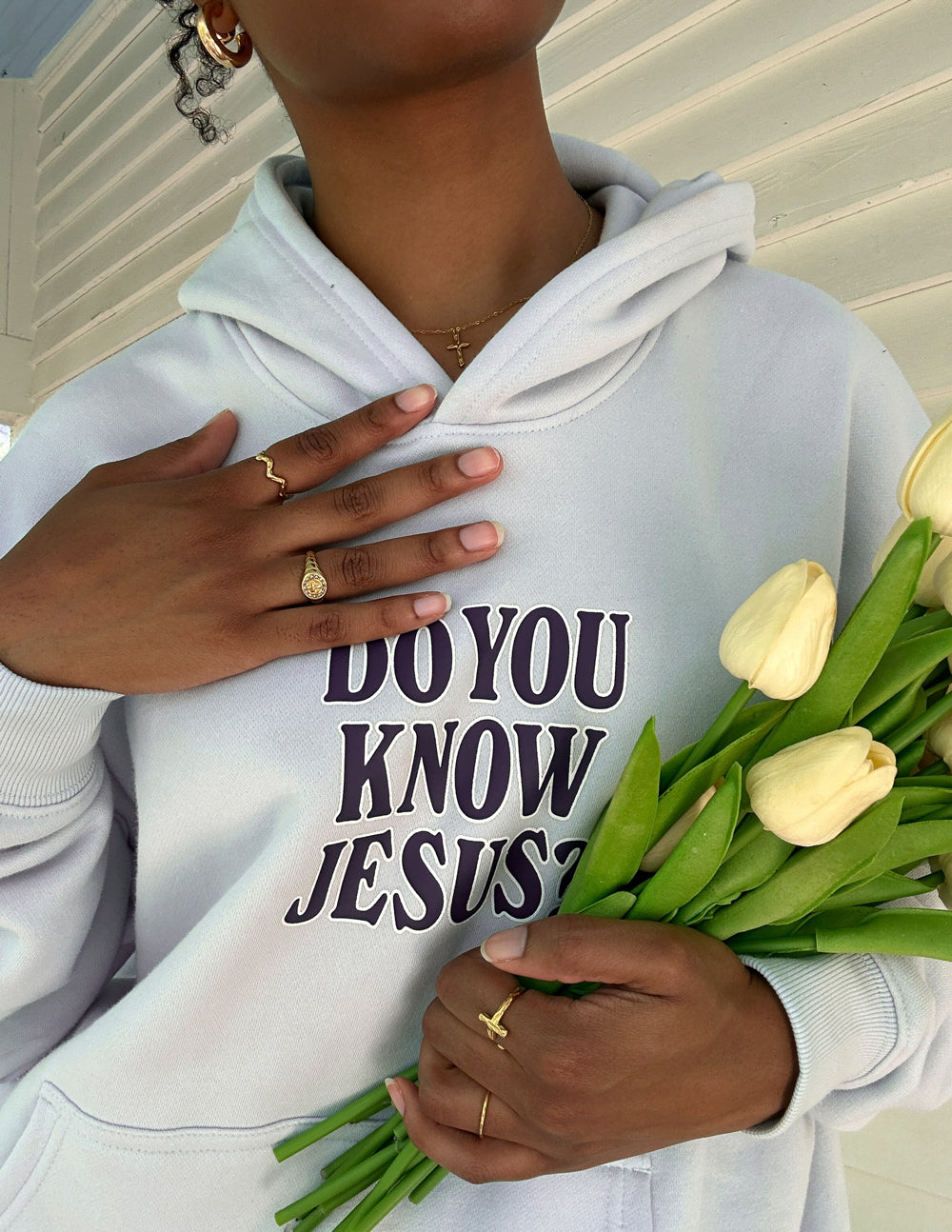 Unisex hoodie with "Do You Know Jesus" slogan from Elevated Faith, featuring a comfortable fit and stylish design.