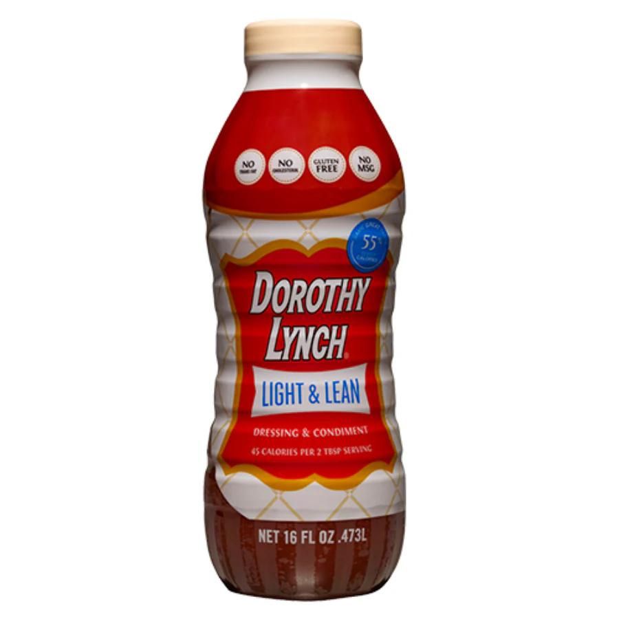 Two 16 oz bottles of Dorothy Lynch Light and Lean Salad Dressing, gluten-free food multipacks from BuyNebraska.com