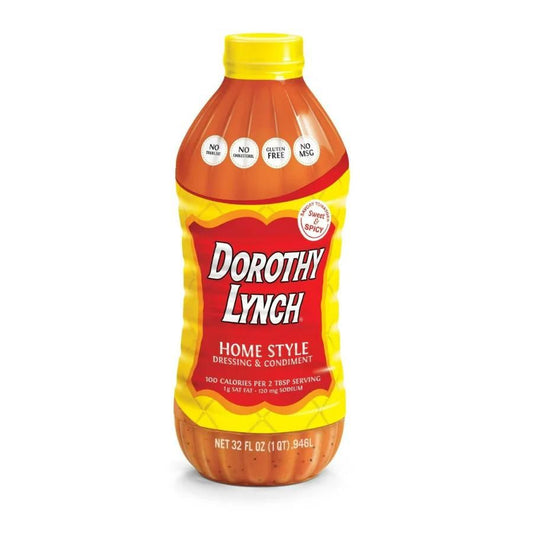 Homestyle Dorothy Lynch Salad Dressing in a 32 oz bottle, gluten-free, with a creamy texture and classic flavor.