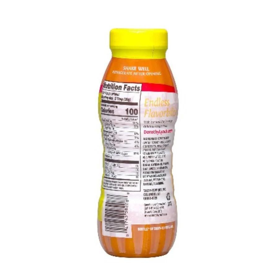 Homestyle Dorothy Lynch Salad Dressing in 8 oz bottle, gluten-free, with creamy texture and classic flavor, displayed in the image.