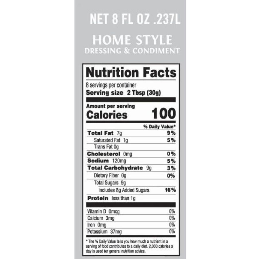 Homestyle Dorothy Lynch Salad Dressing bottle showing the label and 8 oz size, gluten-free, from BuyNebraska.com.