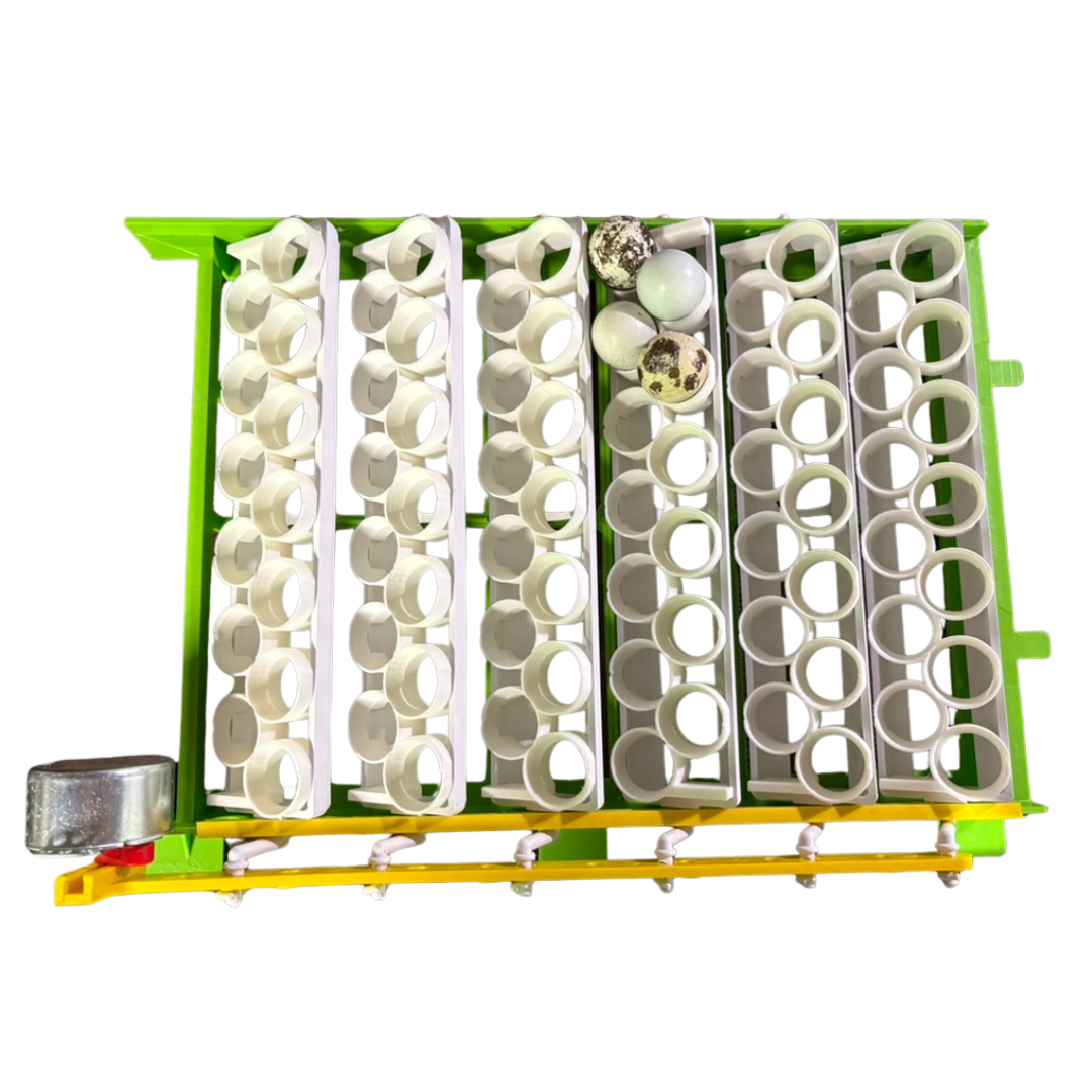 Jumbo quail egg rails for Cimuka and Hatching Time incubators, designed to hold quail eggs securely during incubation.