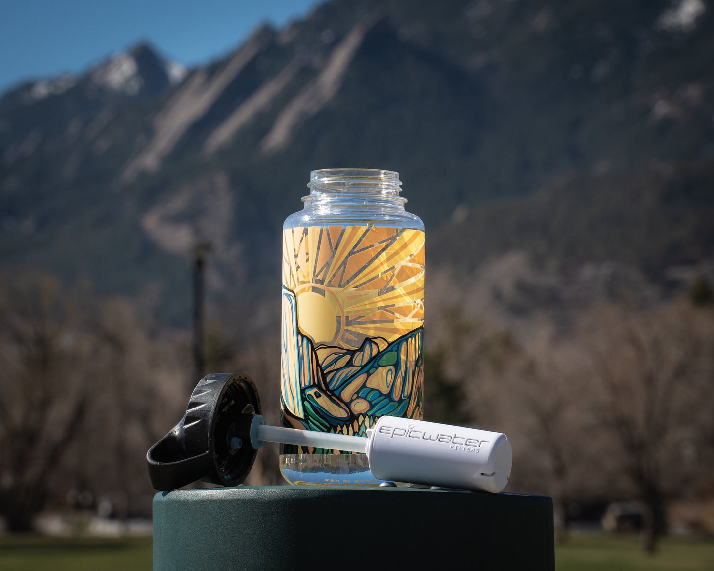 Epic Water Filters USA Everywhere Bottle Filter with casing, portable water filter for clean drinking water on the go.