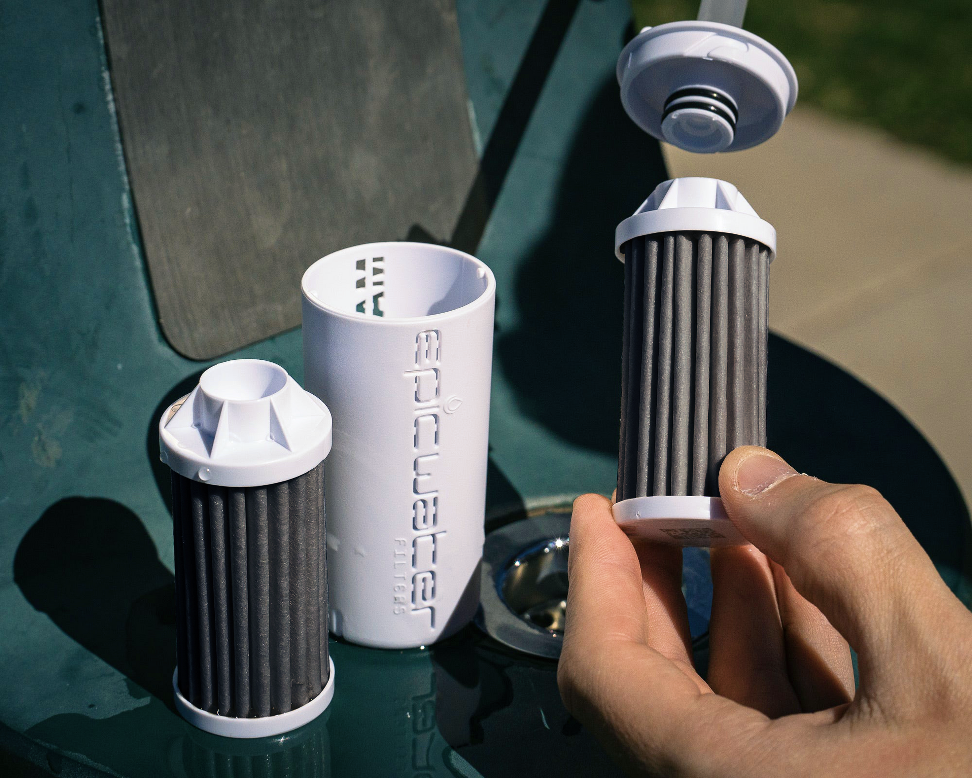 Epic Water Filters Everywhere Bottle Filter with casing for clean, filtered water on the go.