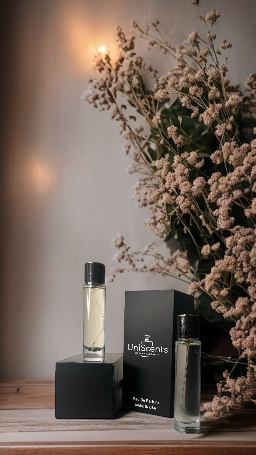Moon Water Apothecary Viral Hair Perfume bottle with long-lasting scent, 1 fl oz, showcasing the product and branding.