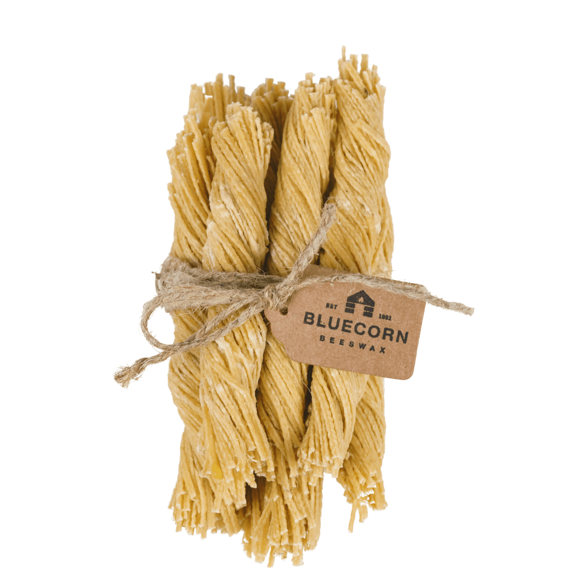 Bluecorn Candles Beeswax Wick Fire Starter for outdoor use, featuring natural beeswax wick and fire-starting design.