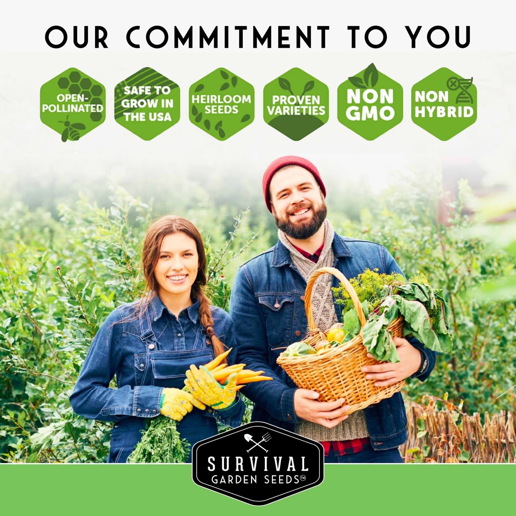 Farmer-Collection vegetable seeds from SurvivalGardenSeeds for a complete survival garden kit, ideal for growing food at home.